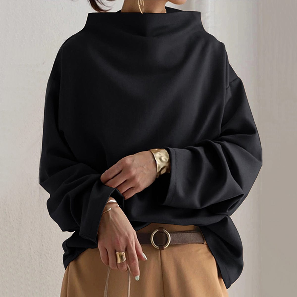 Nancy | Cashmere High-Neck Casual Top