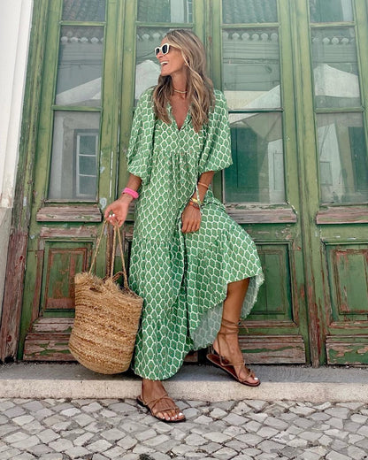 Viola | Timeless Floral Seaside Maxi Dress