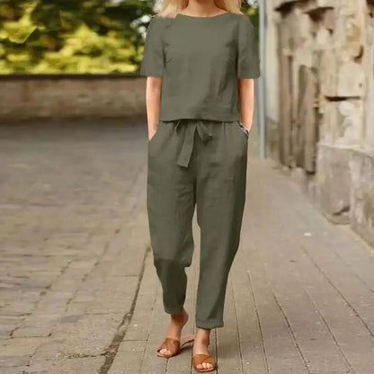 Ava | Cotton Two-Piece Vacation Set