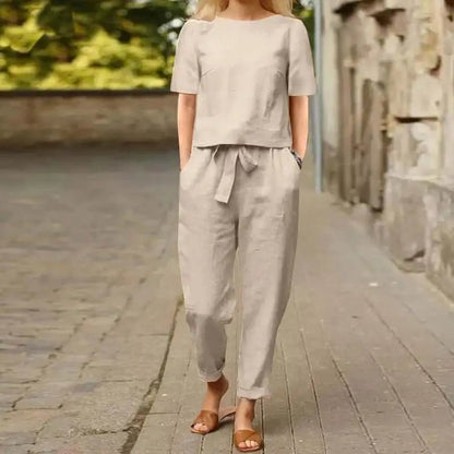 Ava | Cotton Two-Piece Vacation Set